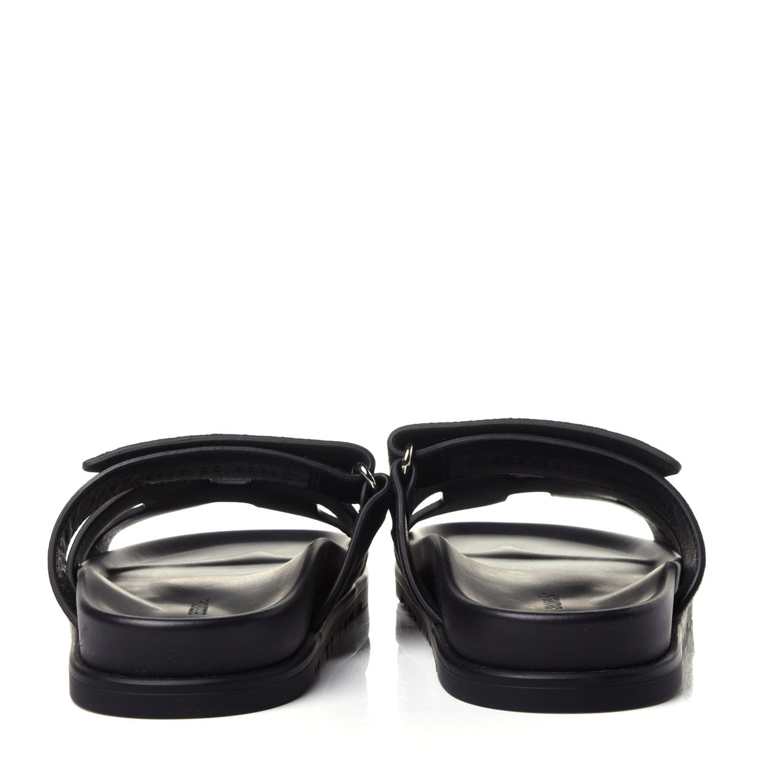 Hermes Suede Goatskin Womens Chypre Sandals 36 Black 6 of 11