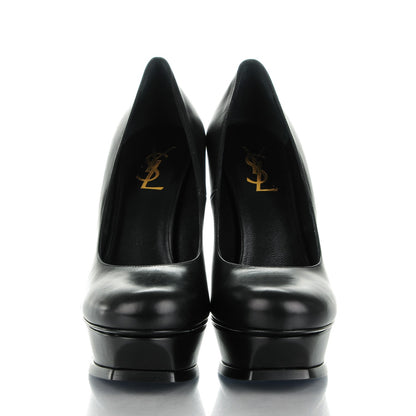 Saint Laurent Calfskin Tribtute 105 Platform Pumps 39 Nero Black 2 of 9