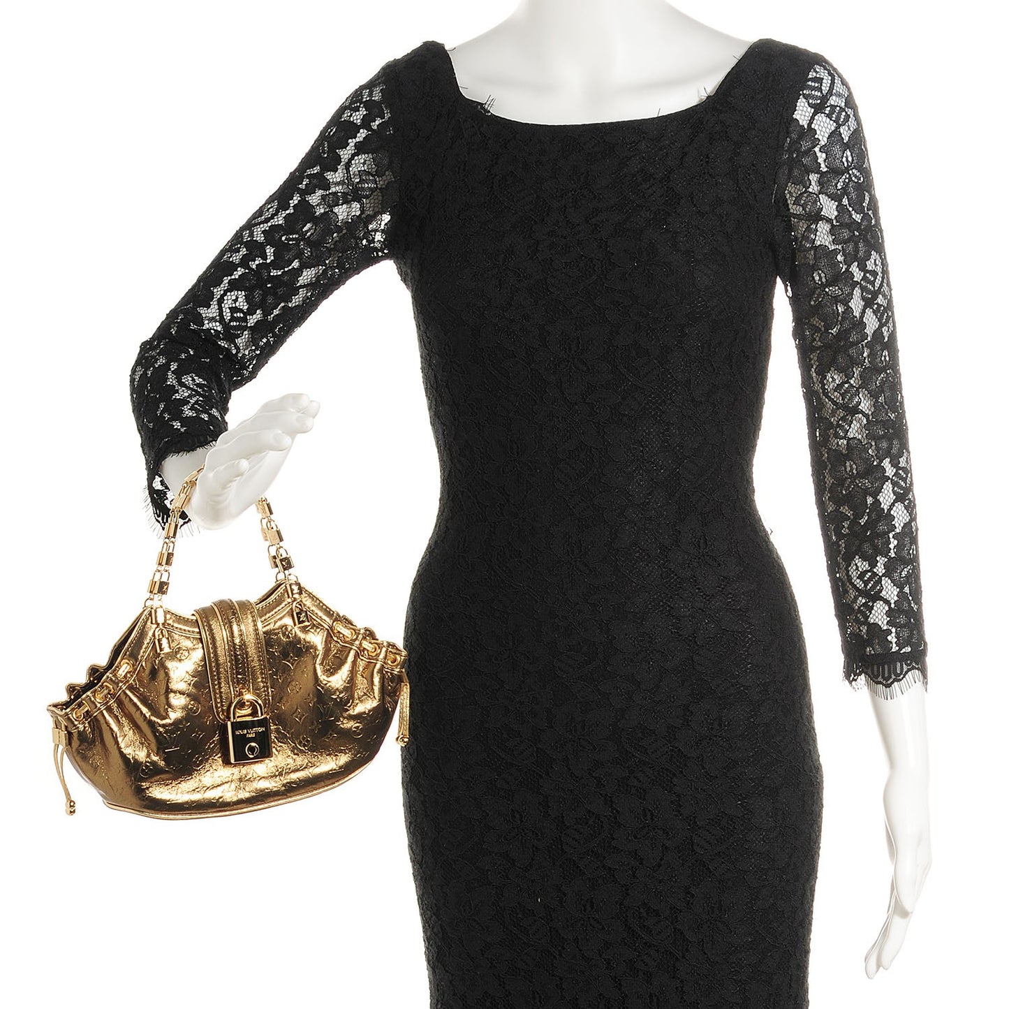 Cuir Gold Monogram Embossed Theda PM Bronze