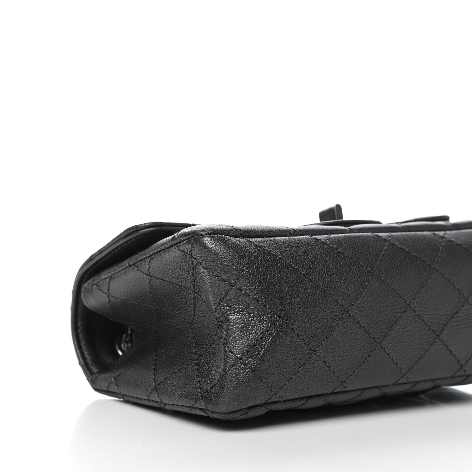 Chanel Metallic Sheepskin Quilted 2.55 Reissue Mini Flap Dark Silver 8 of 11