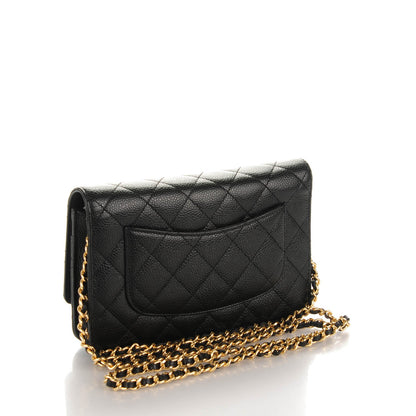 Chanel Caviar Quilted Wallet On Chain WOC Black 3 of 9