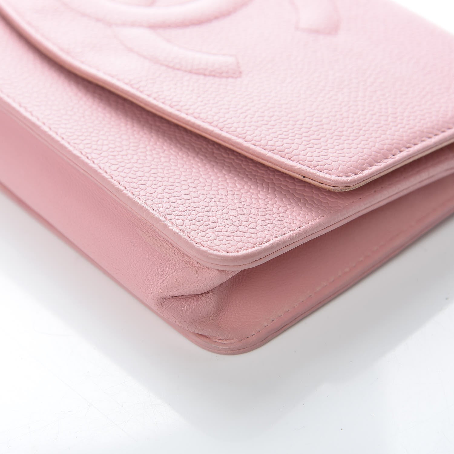 Chanel Caviar Timeless CC Wallet On Chain WOC Pink 6 of 10