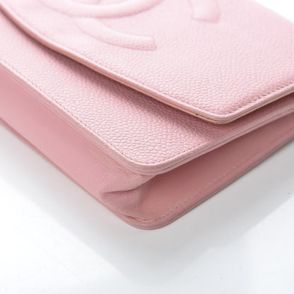 Chanel Caviar Timeless CC Wallet On Chain WOC Pink 6 of 10