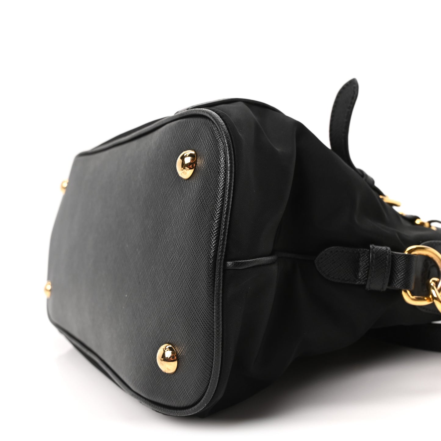 Tessuto Nylon Saffiano Small Tote Black