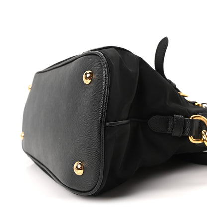 Prada Tessuto Nylon Saffiano Small Tote Black 9 of 9