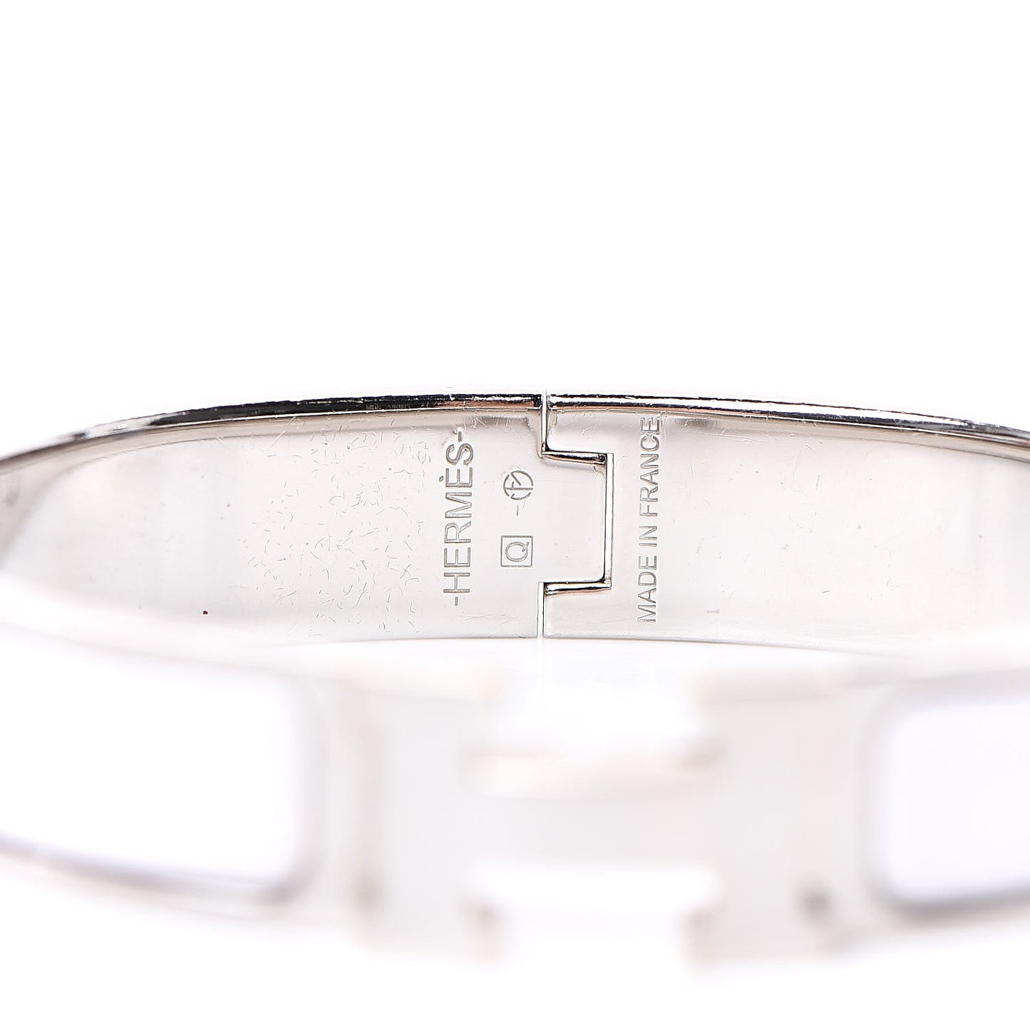 Enamel Narrow Clic Clac H Bracelet PM White