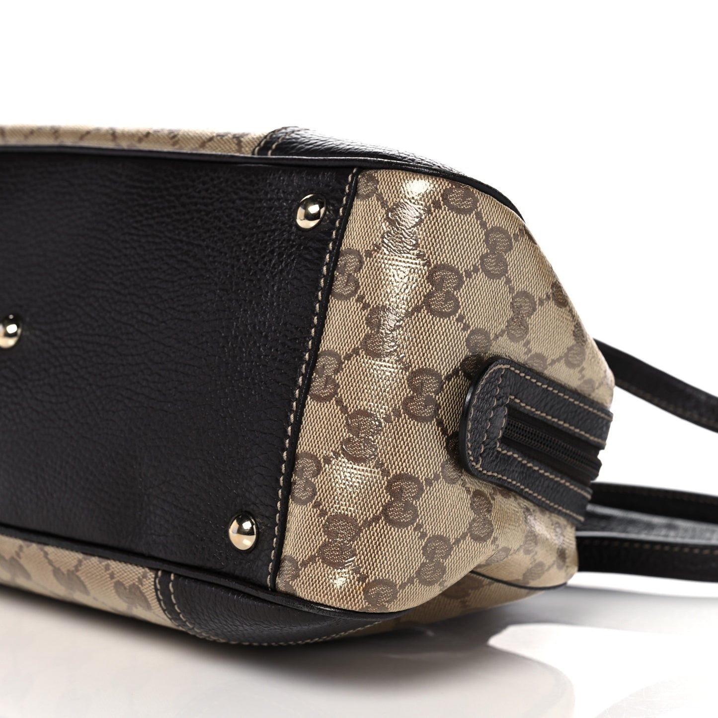 Crystal Monogram Web Princy Boston Brown