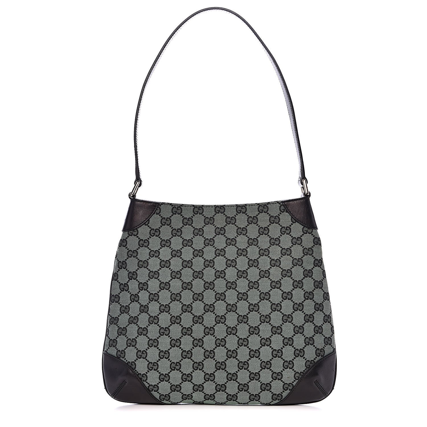 Gucci Monogram Signature Hobo Shoulder Bag Green 1 of 16
