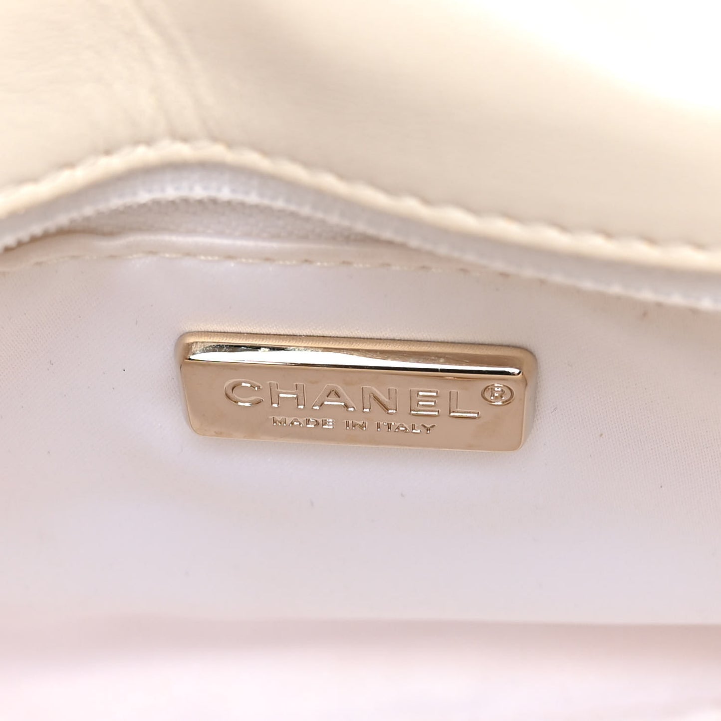 Sequin Mini Rectangular Flap White