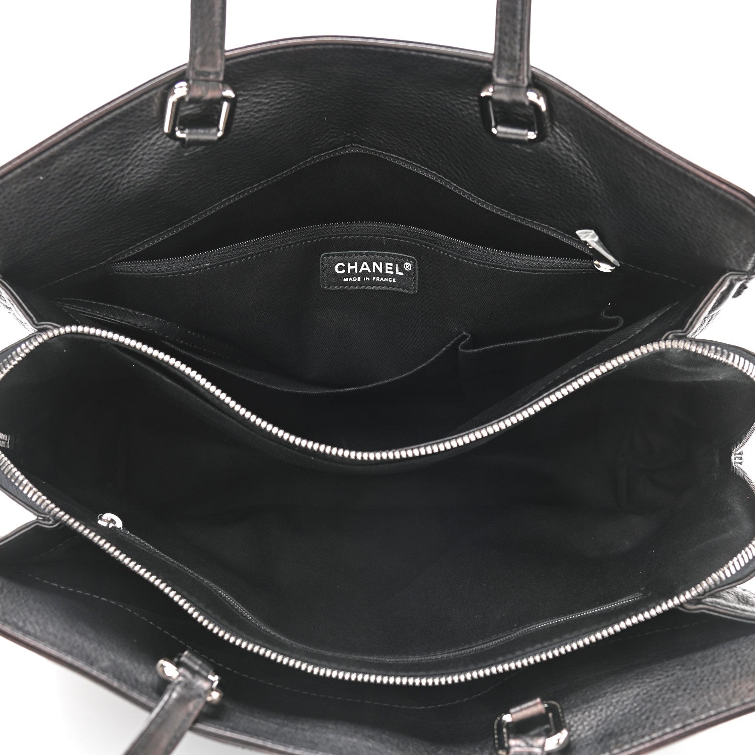 Chanel Calfskin Quilted Shopping Tote Black 6 of 8