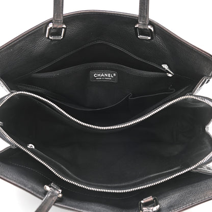 Chanel Calfskin Quilted Shopping Tote Black 6 of 8