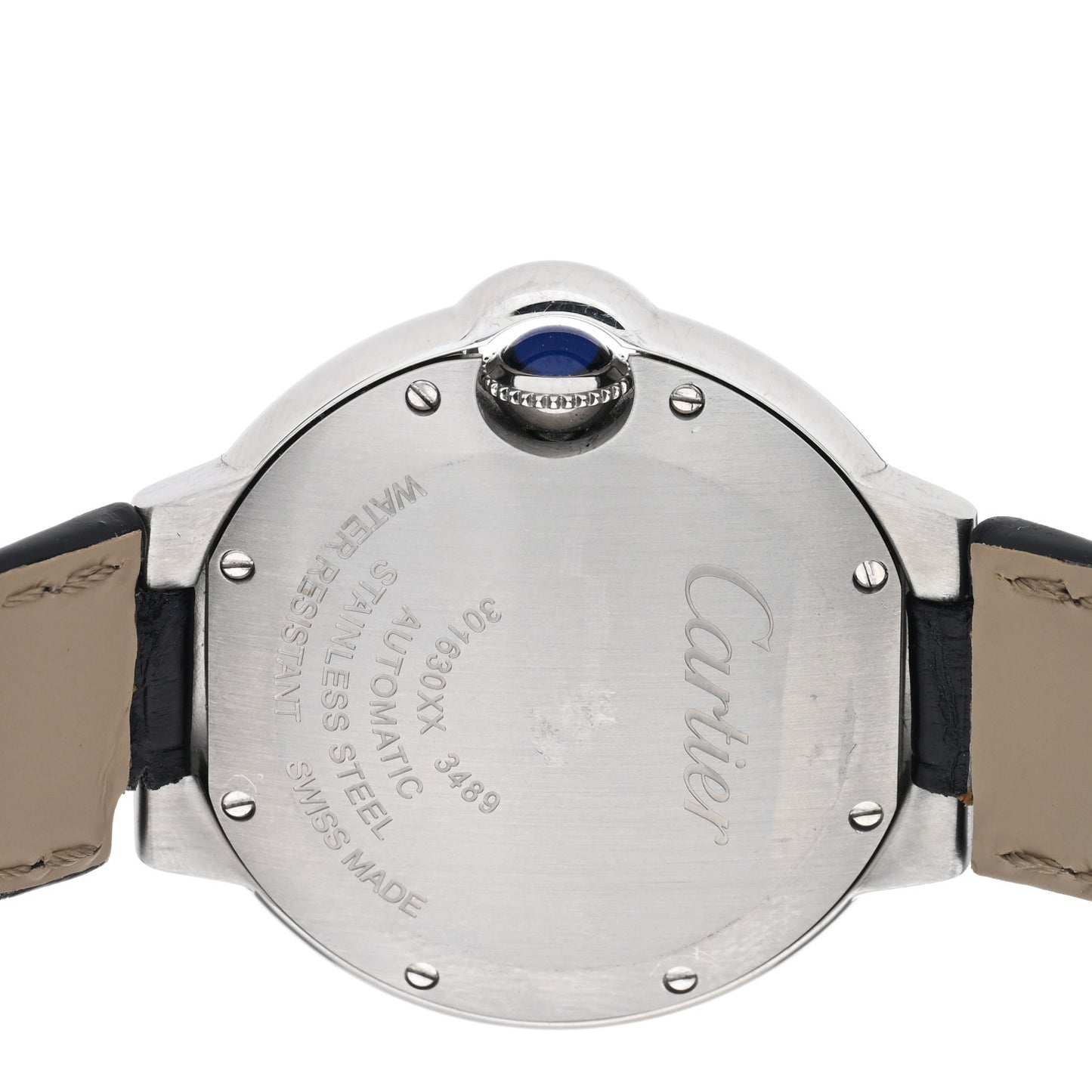 Stainless Steel Alligator 33mm Ballon Bleu De Cartier Automatic Watch