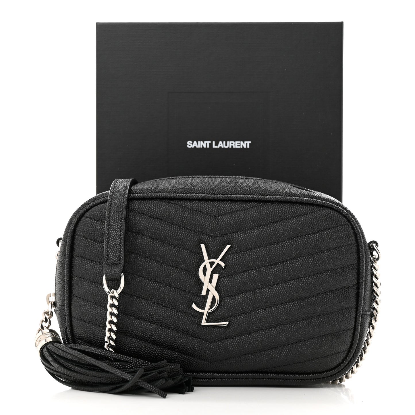 Grain De Poudre Matelasse Monogram Mini Lou Camera Bag Black