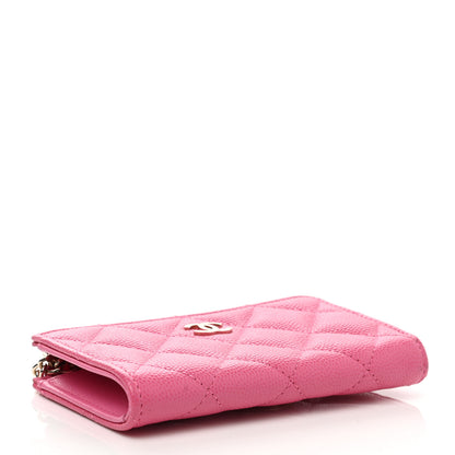 Chanel Caviar Quilted Zipped Key Holder Case Pink 4 of 8