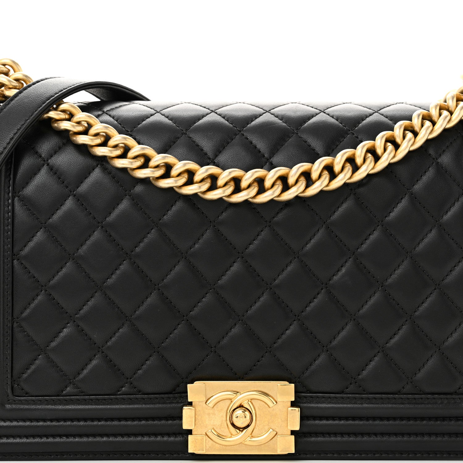 Chanel Lambskin Quilted New Medium Boy Flap Black 8 of 13