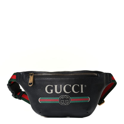 Gucci Grained Calfskin Small Logo Belt Bag Black 1 of 8