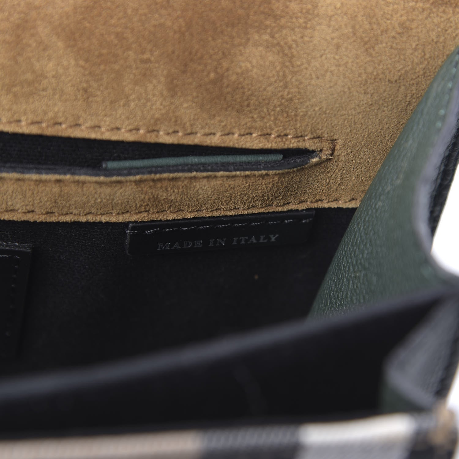 Burberry Grainy Calfskin House Check Small Macken Crossbody Bag Dark Bottle Green 10 of 12