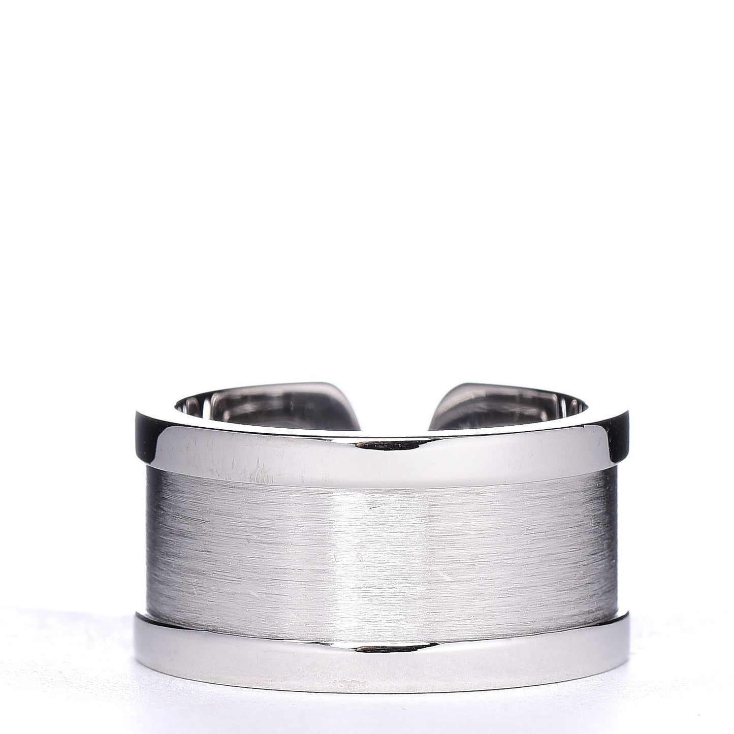 18K White Gold Diamond 10mm Logo De Ring 50 5.25
