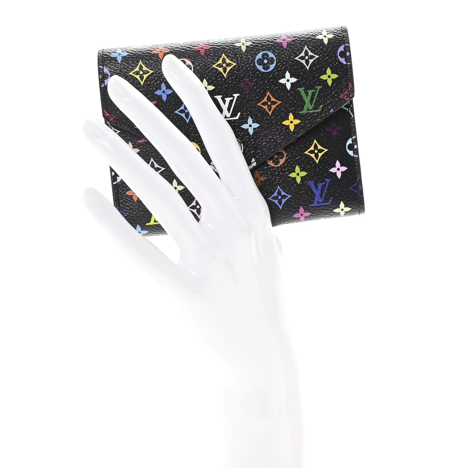 Louis Vuitton LV x TM Monogram Multicolor Victorine Wallet Black 2 of 7