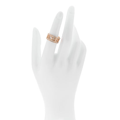 Tiffany 18K Rose Gold Diamond Wide Atlas Open Ring 52 6 2 of 4