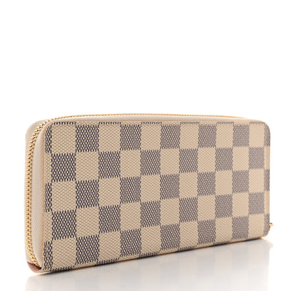 Louis Vuitton Damier Azur Clemence Wallet Rose Ballerine 3 of 7