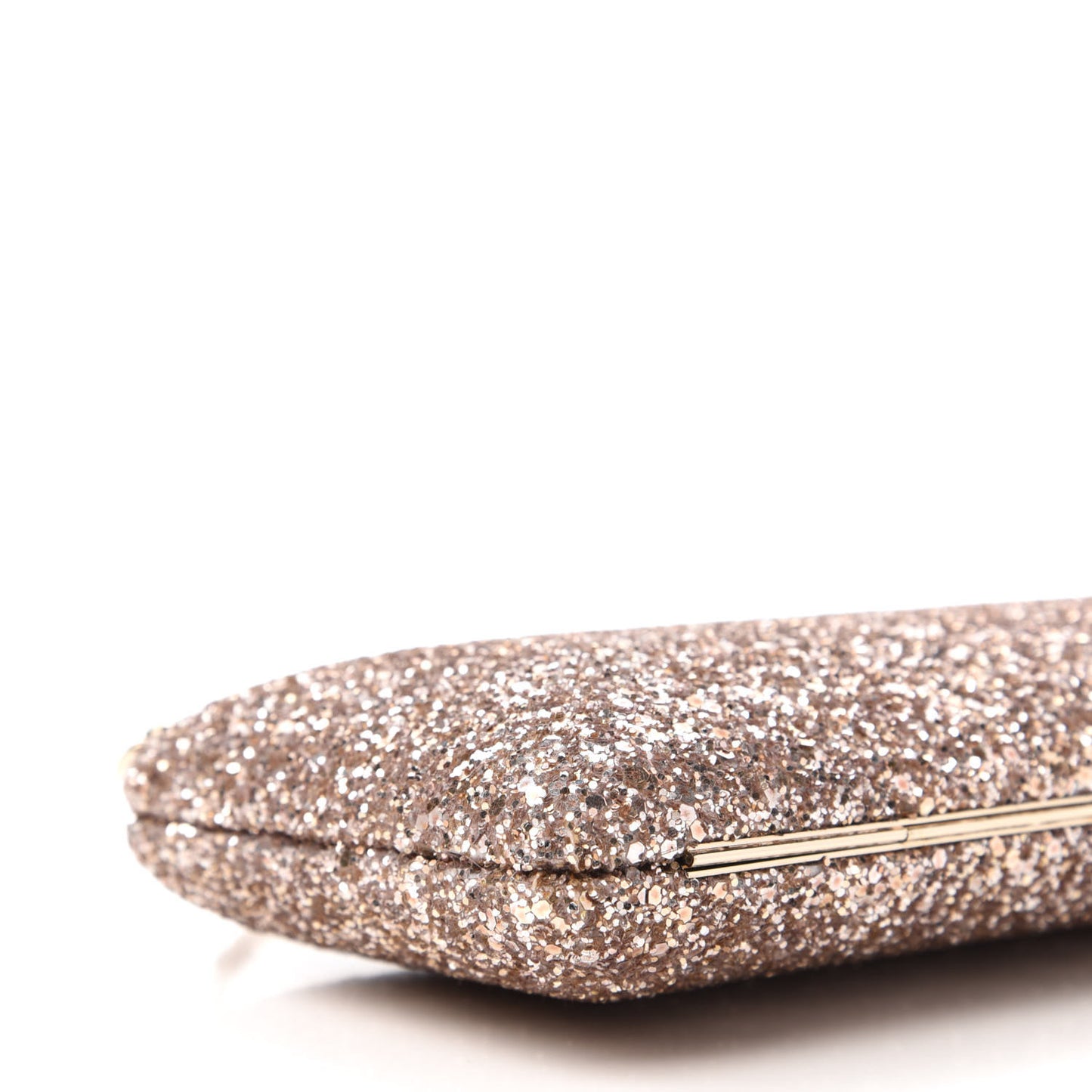Coarse Glitter Ellipse Clutch Ballet Pink