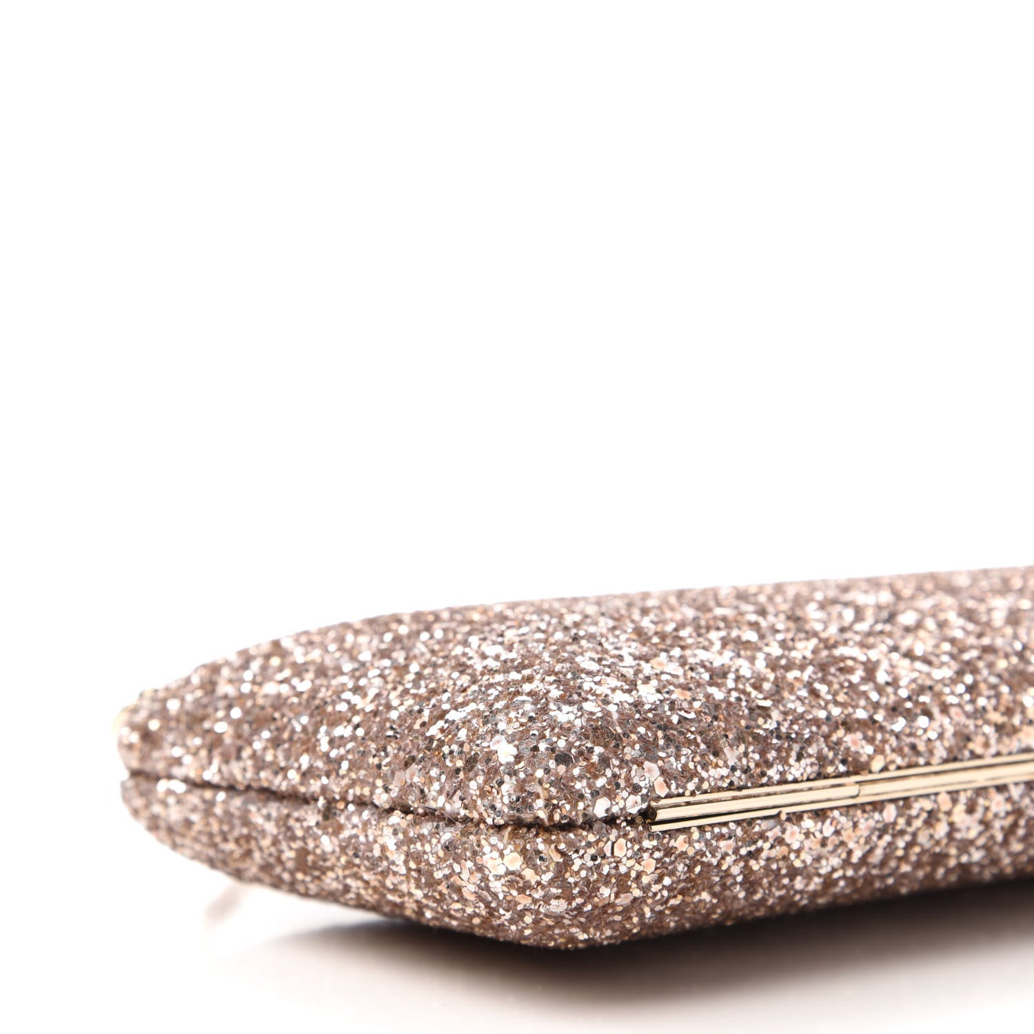Jimmy Choo Coarse Glitter Ellipse Clutch Ballet Pink 6 of 11