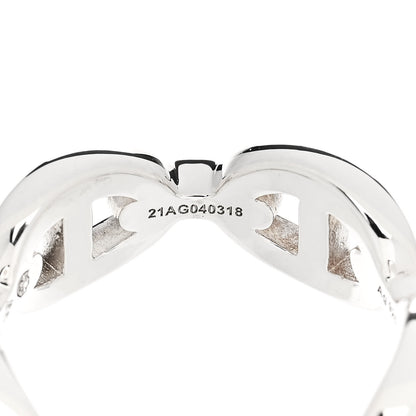 Hermes Sterling Silver PM Chaine d'Ancre Enchainee Band Ring 52 6 6 of 7