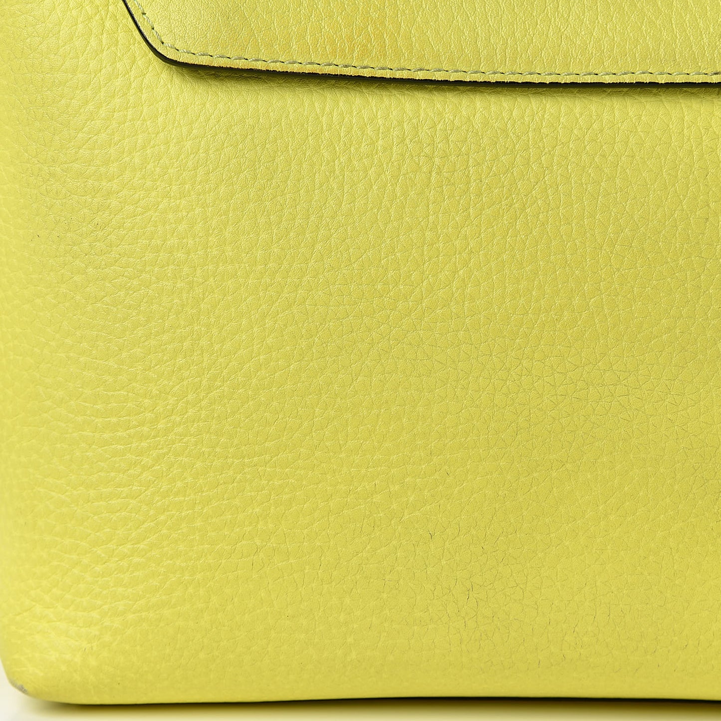 Signature Grain Small Burleigh Crossbody Bag Neon Yellow