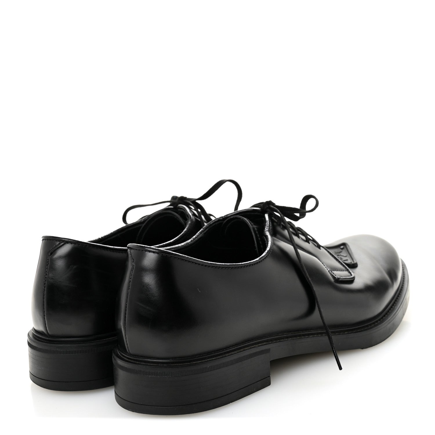 Prada Spazzolato Triangle Mens Derby Loafers 8 Black 1829267 FASHIONPHILE Prada Spazzolato Triangle Mens Derby Loafers 8 Black 1829267 FASHIONPHILE