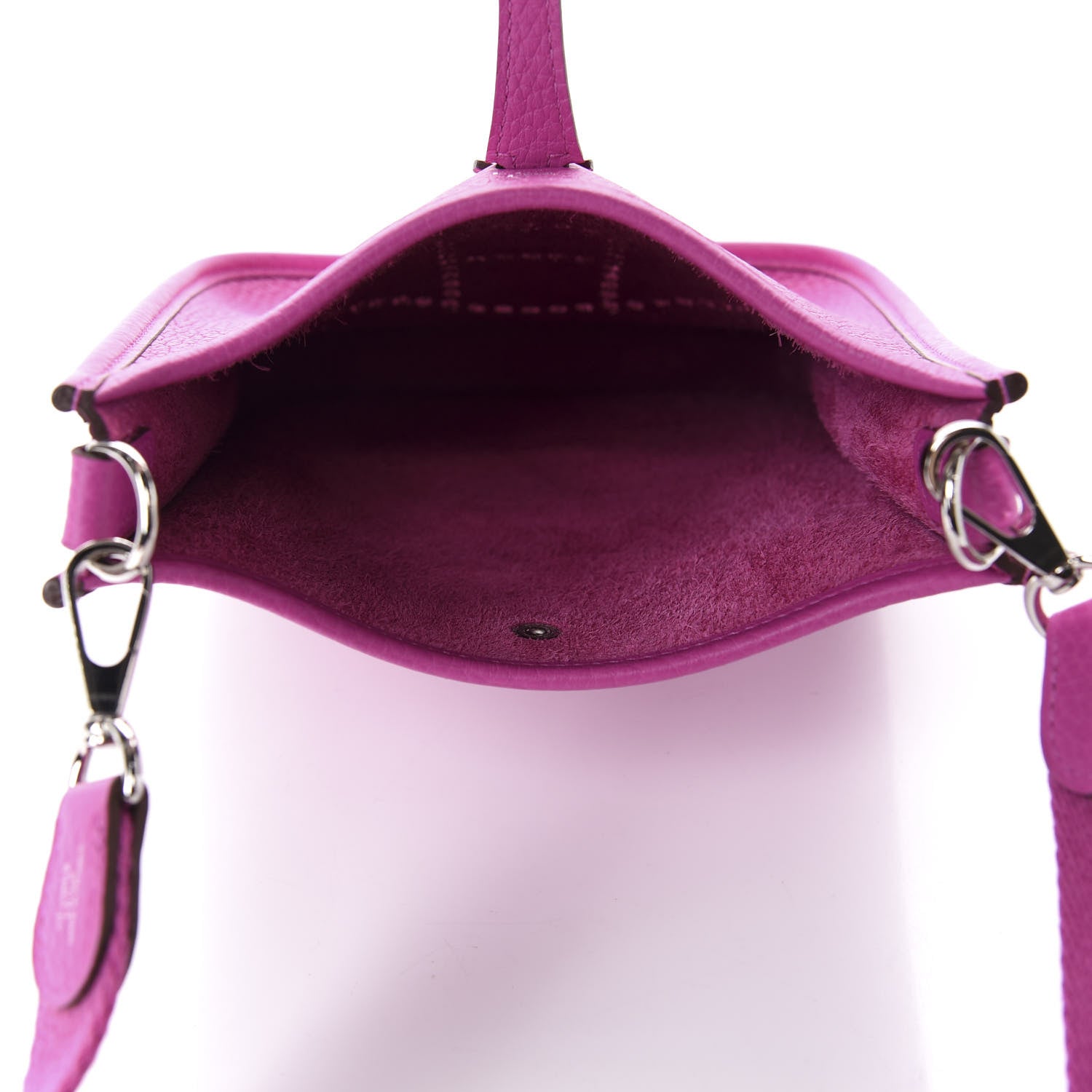 Hermes Taurillon Clemence Evelyne TPM Rose Pourpre 5 of 10