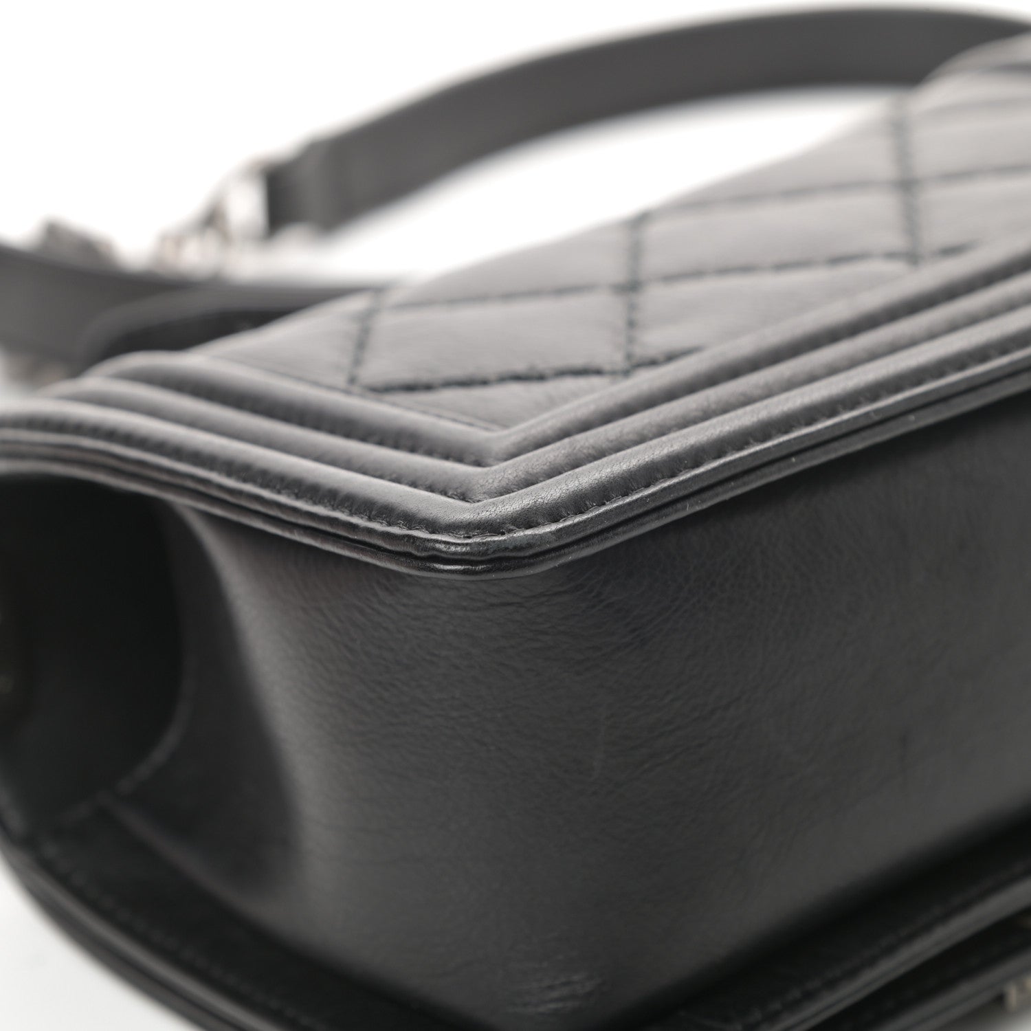 Chanel Calfskin Double Stitch Small Boy Flap Black 12 of 18