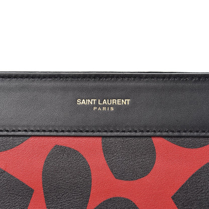 Saint Laurent Nappa Big Hearts Clutch Black Red 6 of 7