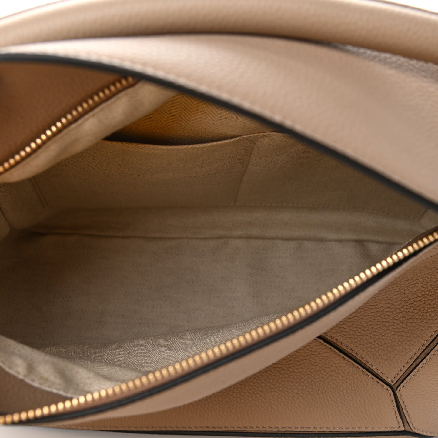 Calfskin Medium Puzzle Bag Sand Mink