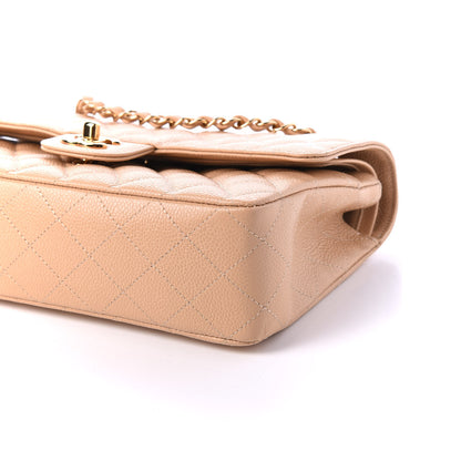 Chanel Caviar Quilted Medium Double Flap Light Beige 6 of 9