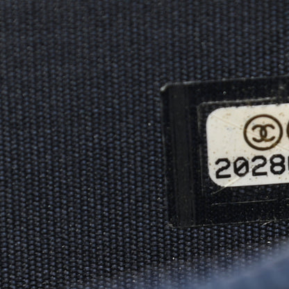 Chanel Lambskin Quilted Small Boy Zip Around Wallet Navy 8 of 8
