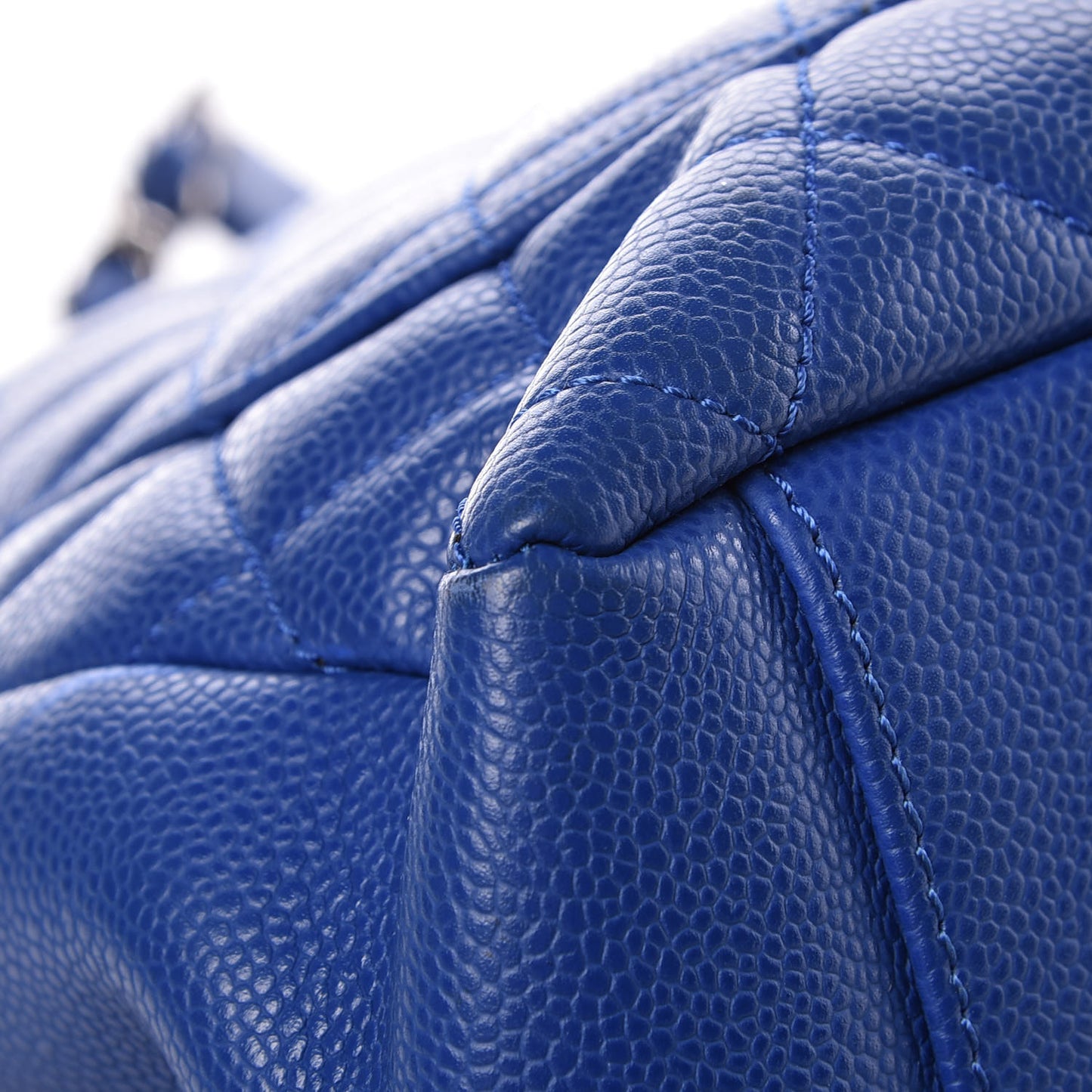 Caviar Quilted Grand Shopping Tote GST Blue