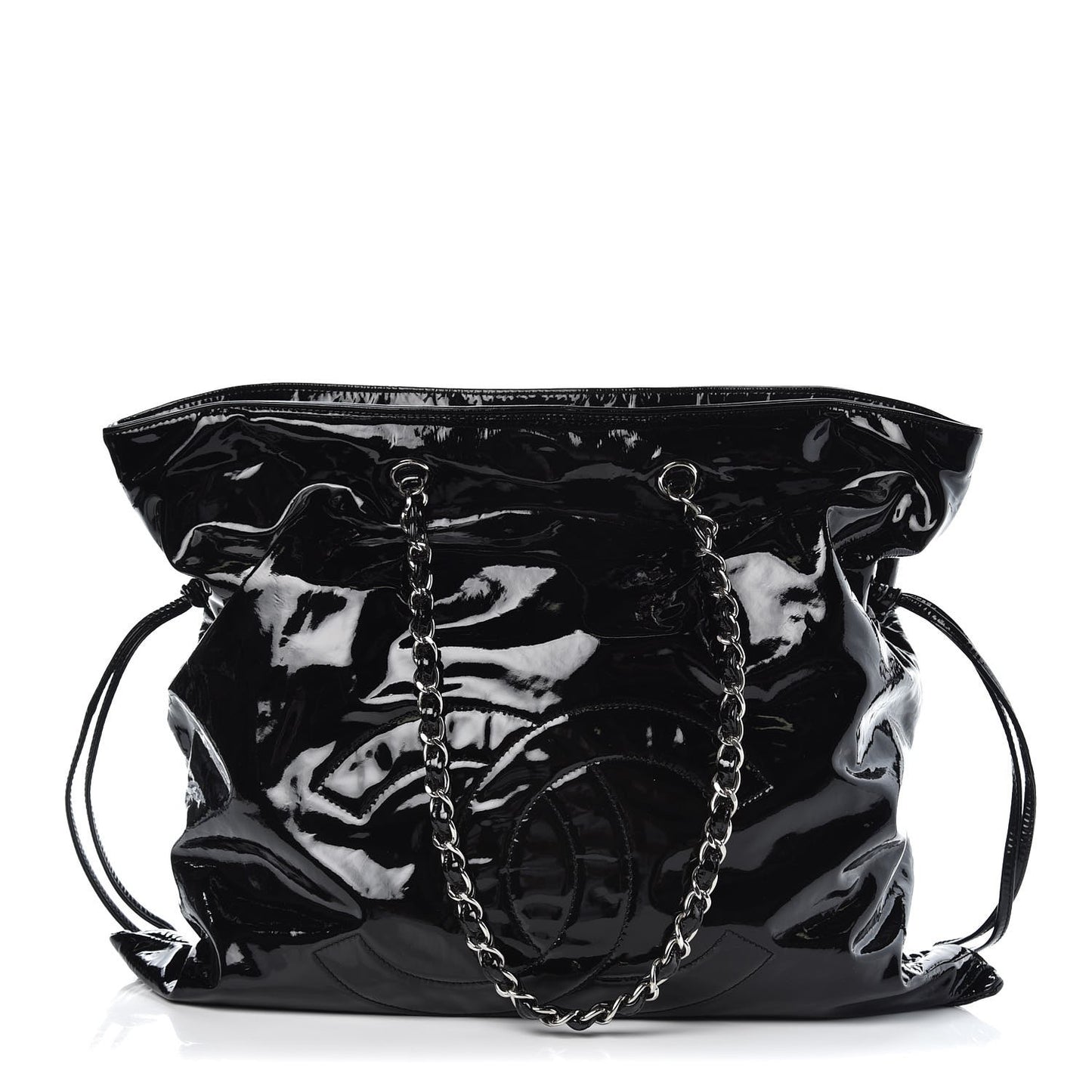 Patent Bonbons Shopper Tote Black