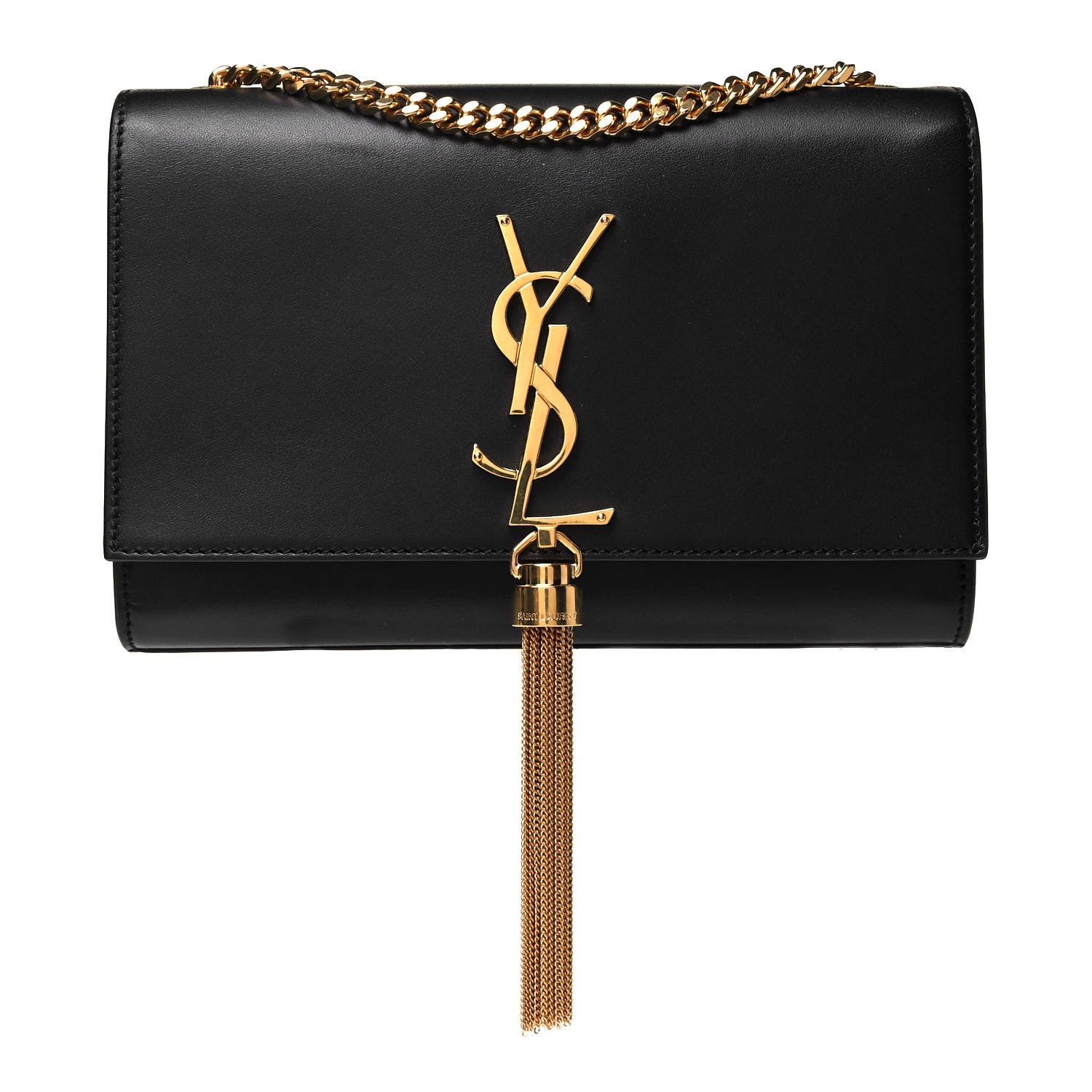 Saint Laurent Calfskin Small Classic Monogram Kate Tassel Satchel Black 1 of 8