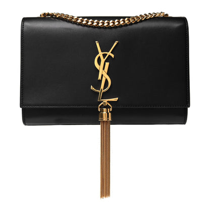 Saint Laurent Calfskin Small Classic Monogram Kate Tassel Satchel Black 1 of 8