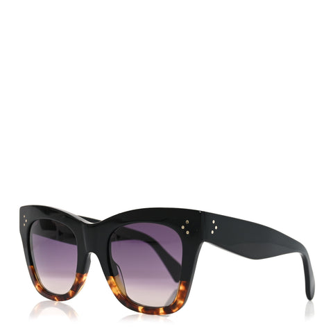 Acetate Polarized Cat Eye Sunglasses CL4004IN Havana Black