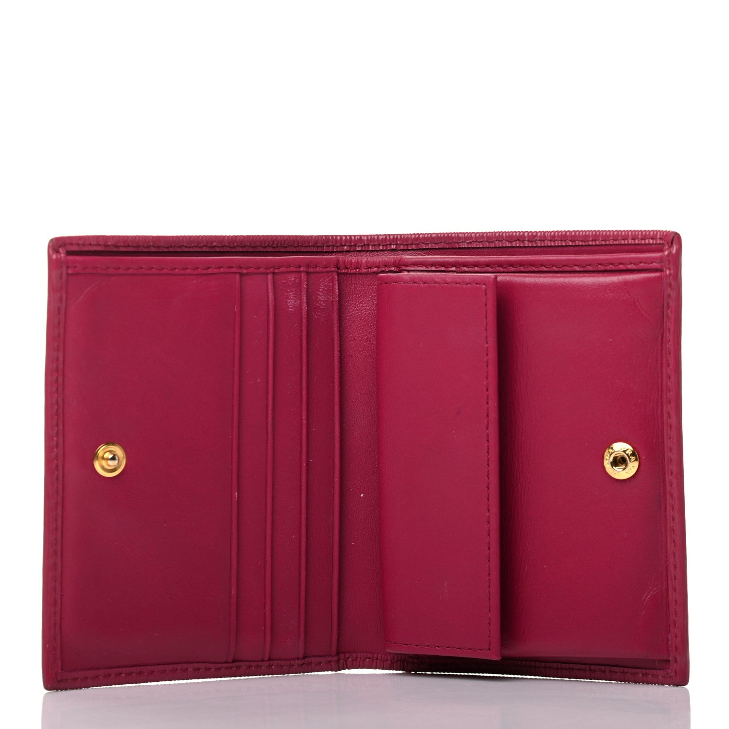 Prada Vitello Move Bi-Fold Wallet Ibisco 5 of 8
