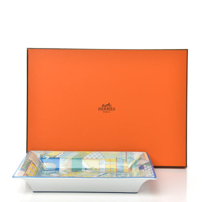 Hermes Limoges Porcelain Les Cavaliers Change Tray 6 of 6