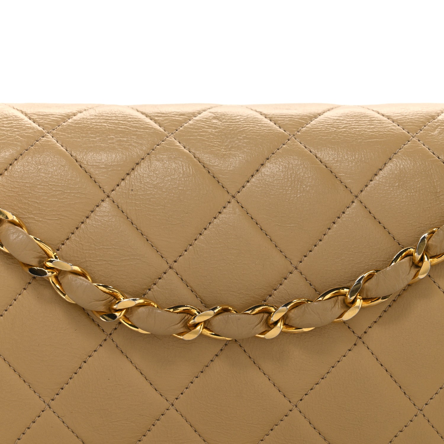 Chanel Lambskin Quilted Medium Double Flap Beige 8 of 12