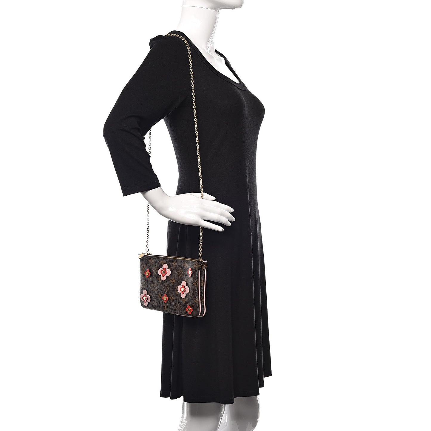 Monogram Blooming Flowers Double Zip Pochette