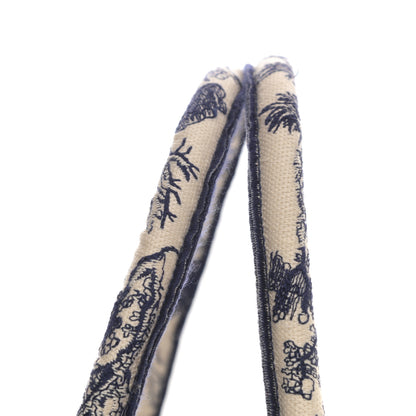 Christian Dior Canvas Embroidered Medium Dioriviera Toile De Jouy Book Tote Blue 10 of 11