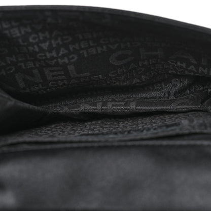 Chanel Satin Pleated Chain Embellished Mirror Flap Black 5 of 11