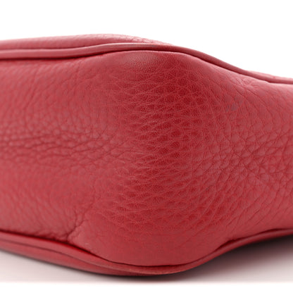 Gucci Pebbled Calfskin Small Soho Disco Bag Vibrant Red 10 of 14