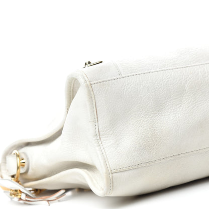 Balenciaga Chevre Gold Metallic Edge Hardware City White 6 of 15