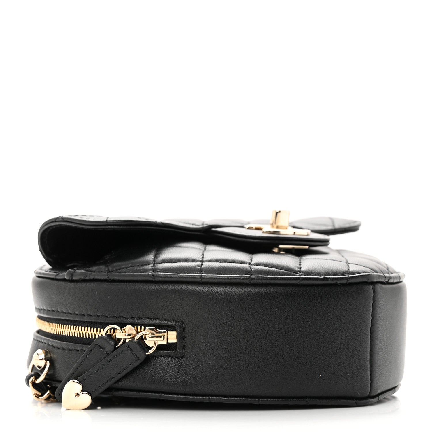 Chanel Lambskin Quilted CC In Love Heart Bag Black 4 of 11